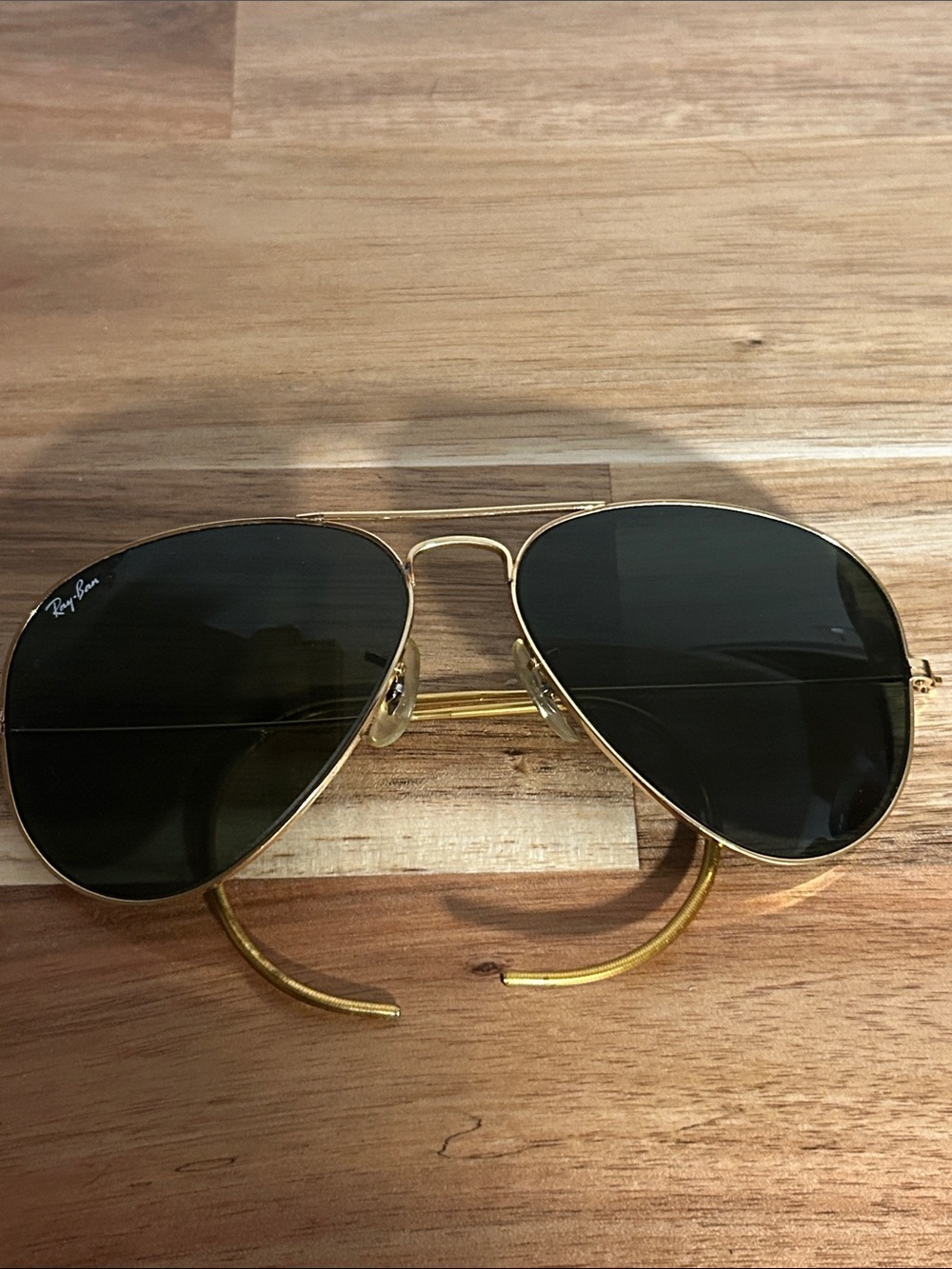 RARE Ray-Ban Gold Metal Outdoorsman Aviator Sunglasses 58 14